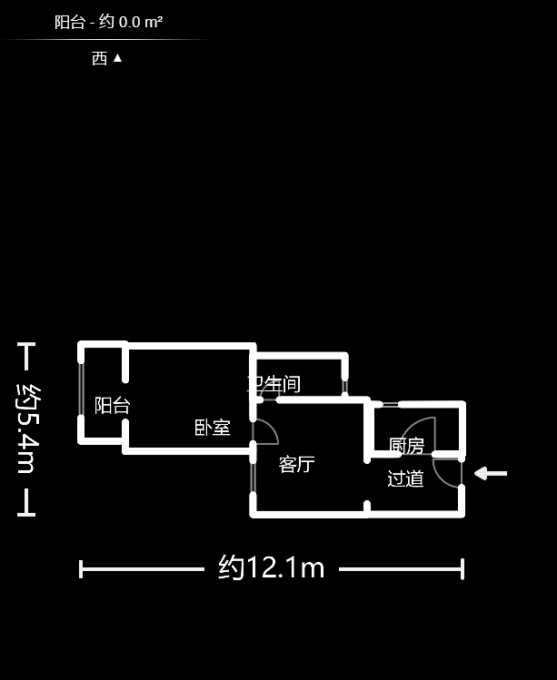 怡海星城  1室1厅1卫   35.00万户型图