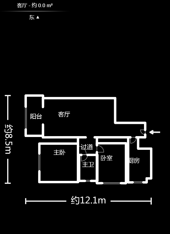 山水华景  2室2厅1卫    91.98万户型图