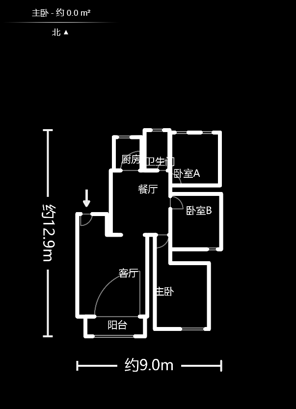 水木兰庭  3室2厅1卫   68.80万户型图