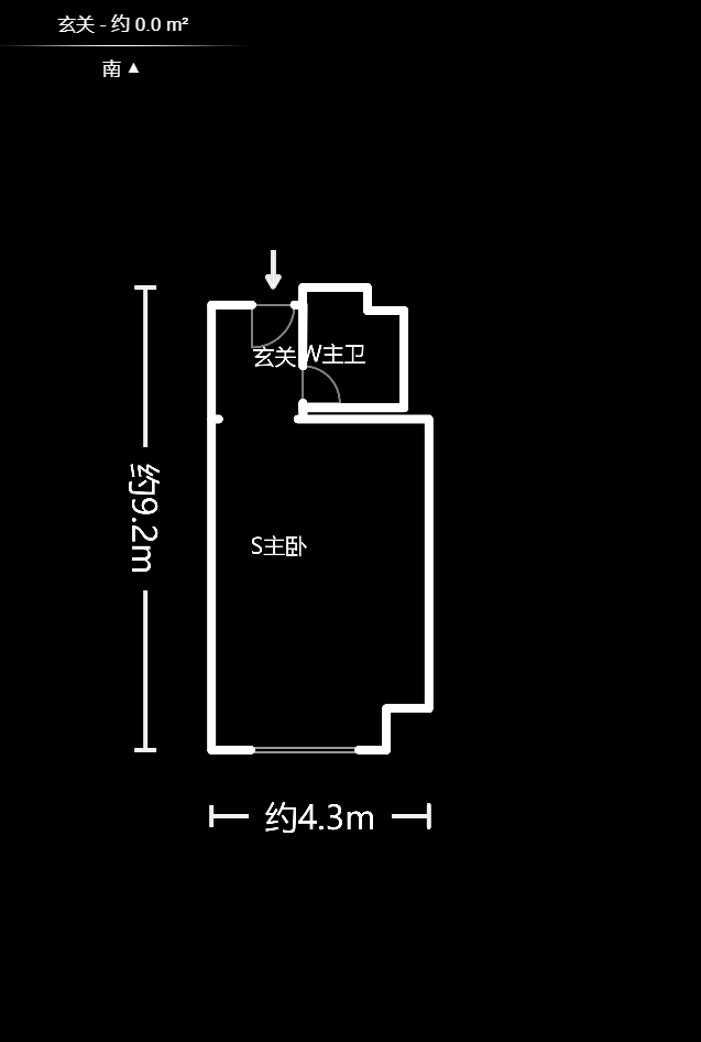 京武浪琴山一、二期  1室1厅1卫   57.00万户型图