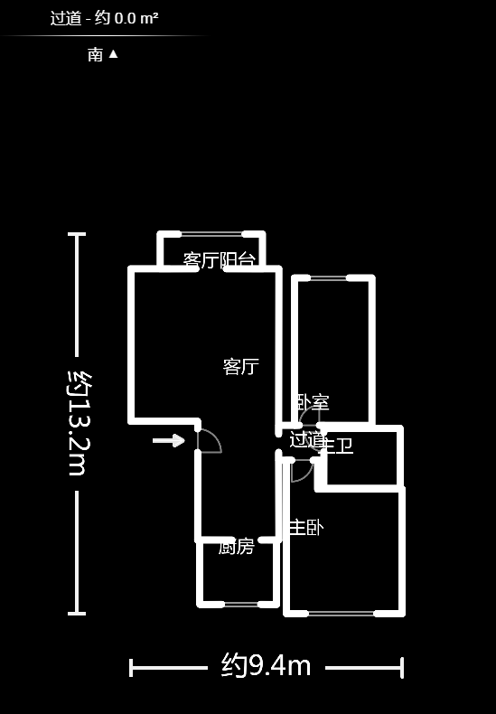 山水湾  2室2厅1卫    53.6万户型图