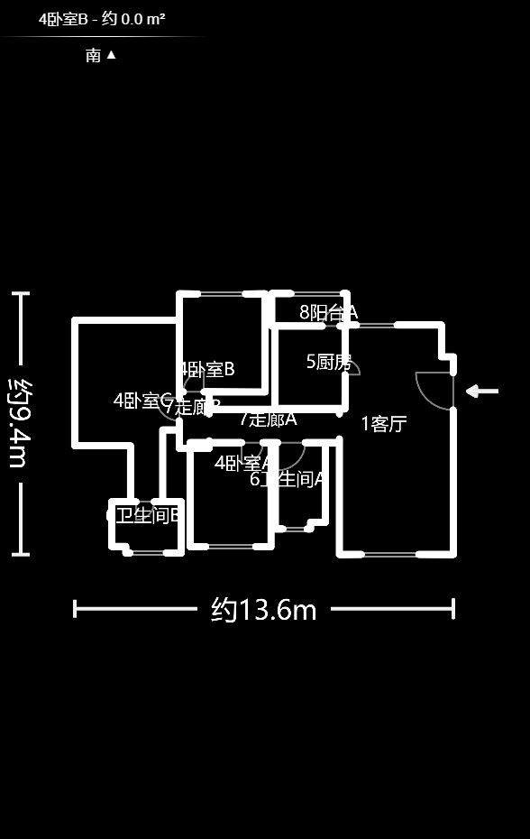 长大卧琥  3室2厅2卫    114.86万户型图