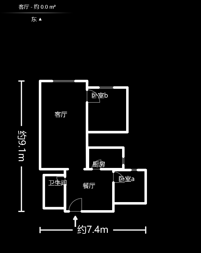 昆仑和府  2室2厅1卫    42.61万户型图