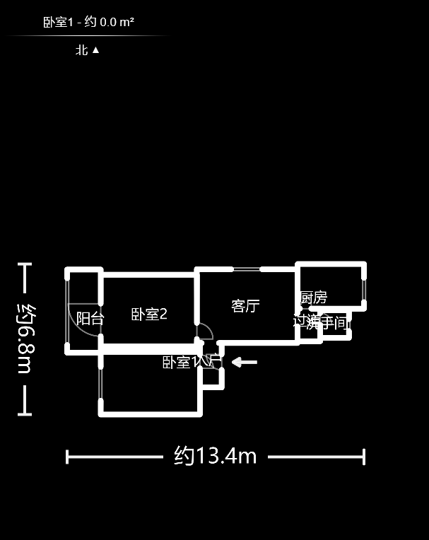 桔园小区1-8片  2室1厅1卫    44.98万户型图