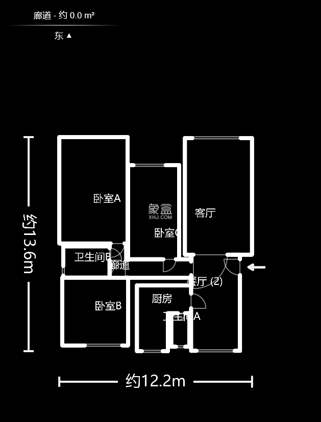 杏花苑  3室2厅2卫    90.0万户型图