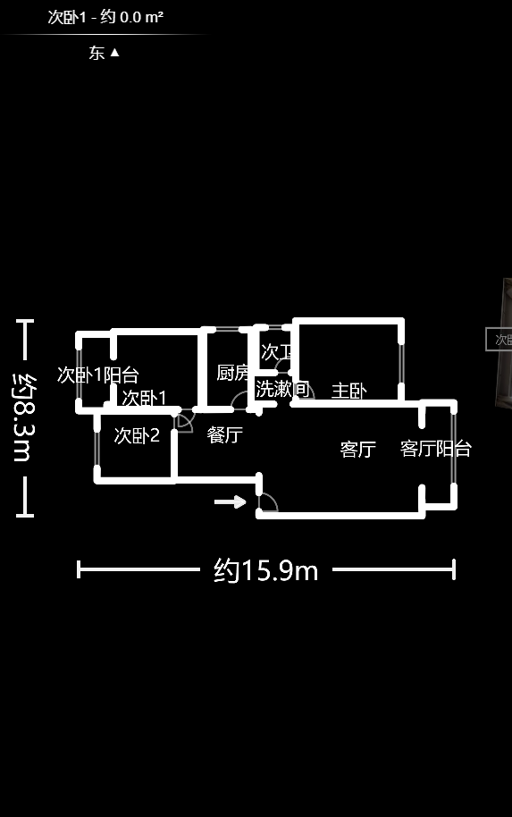 咸嘉新村西子园  3室1厅1卫   89.00万户型图
