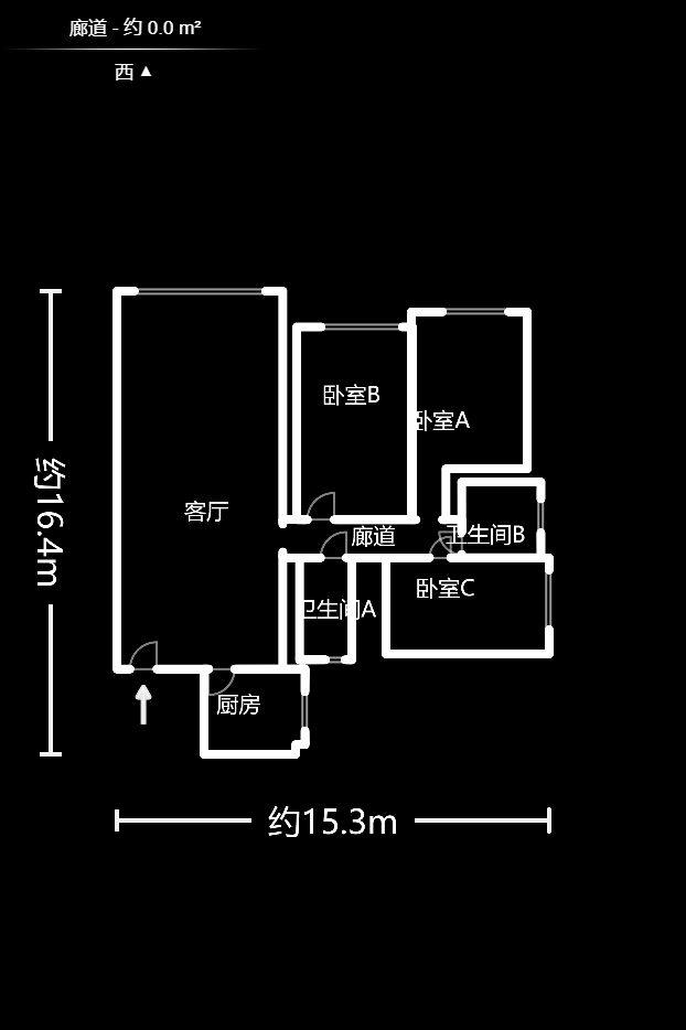 华韵城市风情  3室2厅2卫    198.0万户型图