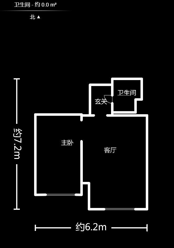 洋湖时代  1室1厅1卫   44.00万户型图
