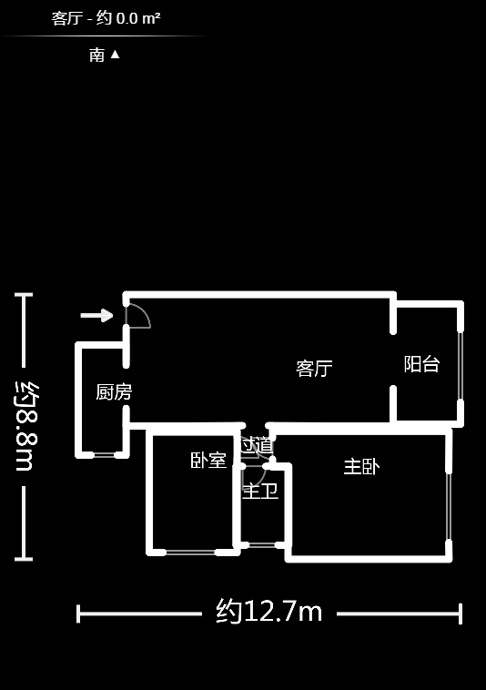 华盛新外滩  2室2厅1卫   138.00万户型图