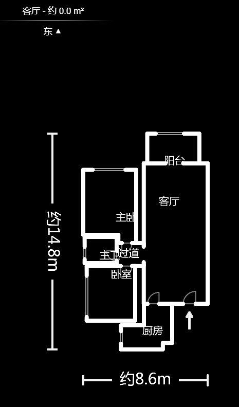 金科时代中心  2室2厅1卫    56.0万户型图