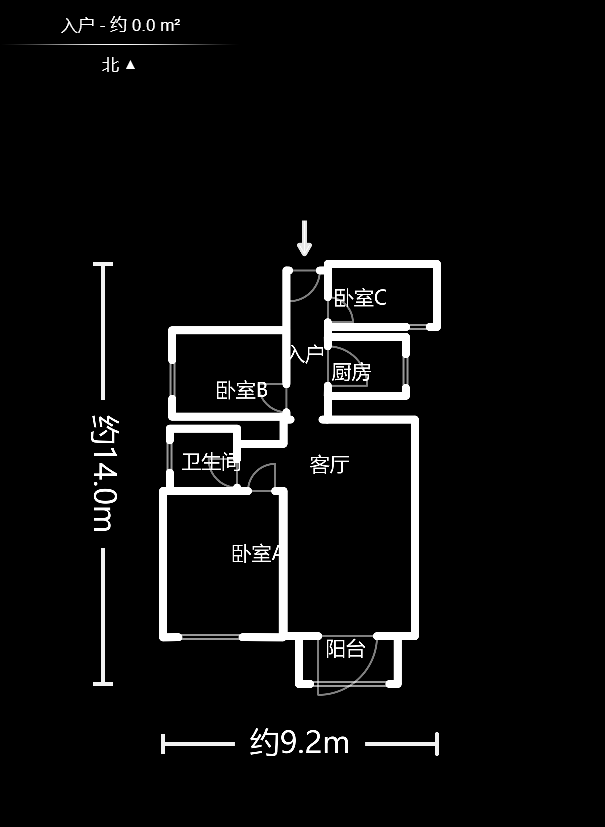 钱隆首府(福晟御园)  3室2厅1卫    136.0万户型图