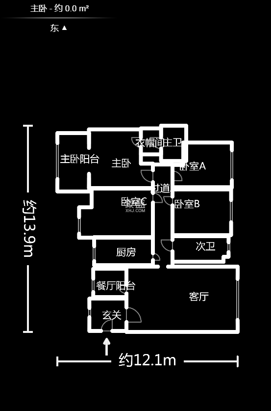北京御园一二期（国泰嘉园）  4室2厅2卫   233.00万户型图