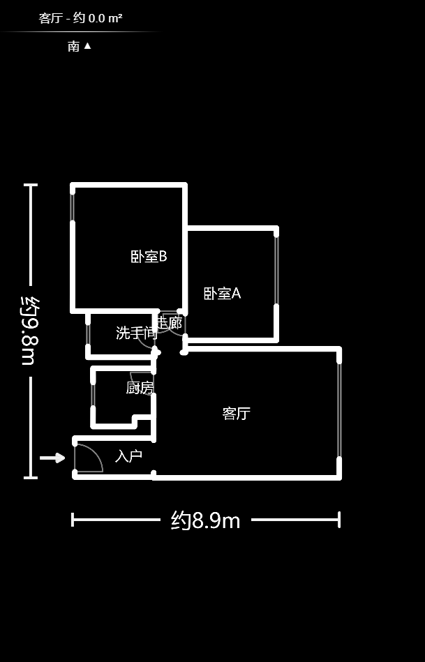 高橋現(xiàn)代商貿(mào)城  2室1廳1衛(wèi)    66.8萬戶型圖