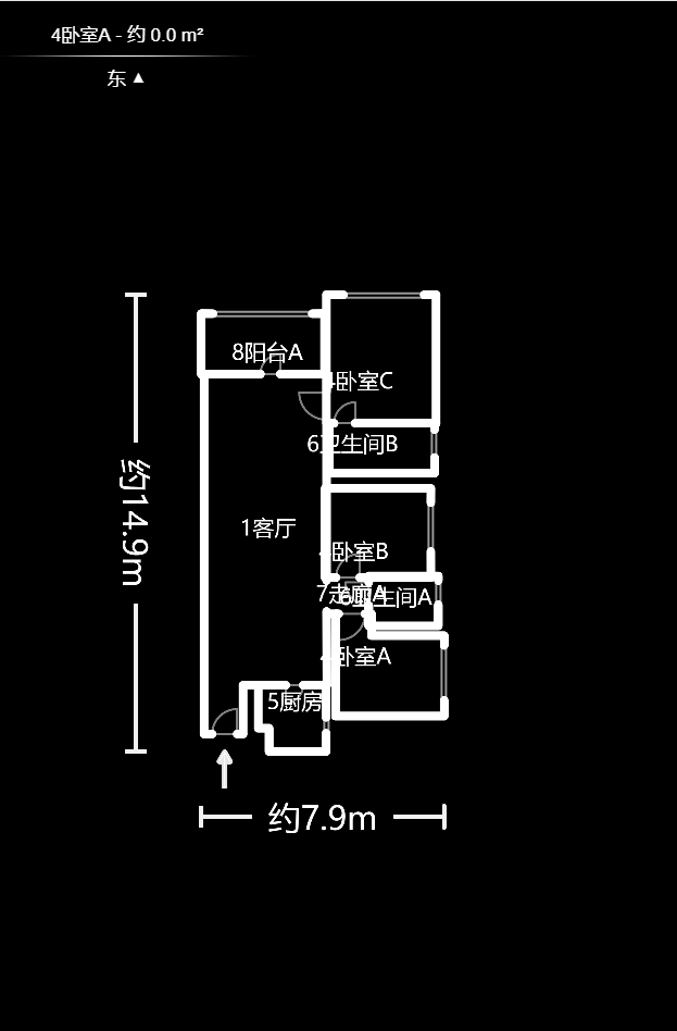 藏珑湖上国际花园  3室2厅1卫    2900.0元/月室内图1