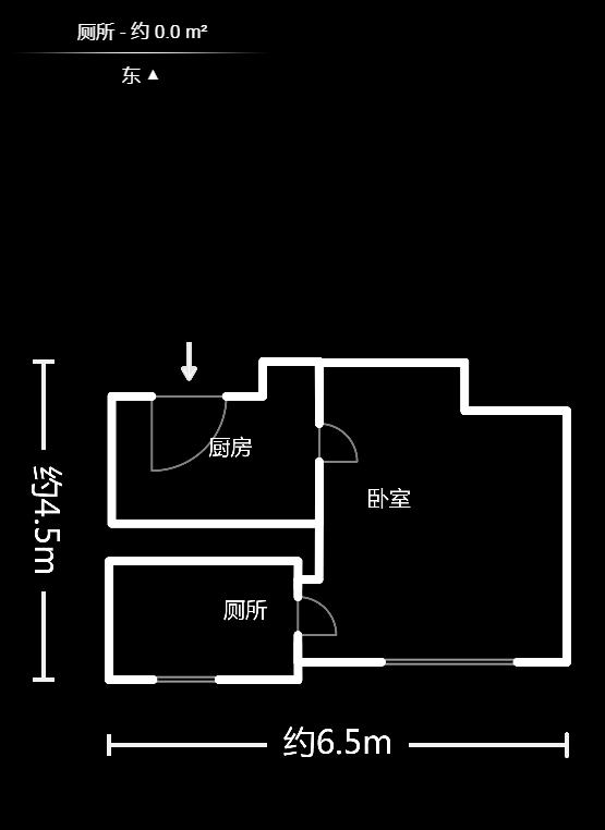 郡原广场  1室1厅1卫    26.0万户型图