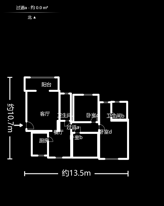 中悦领秀金都  3室2厅1卫   68.00万户型图