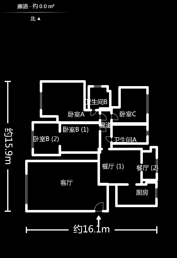 通用时代国际社区  3室2厅1卫    255.0万户型图