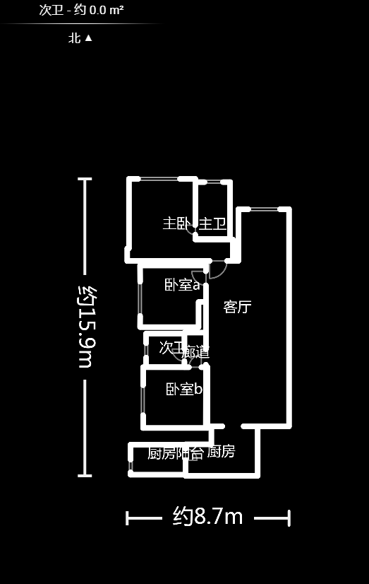 梅溪湖合能璞丽  3室2厅2卫    196.0万户型图