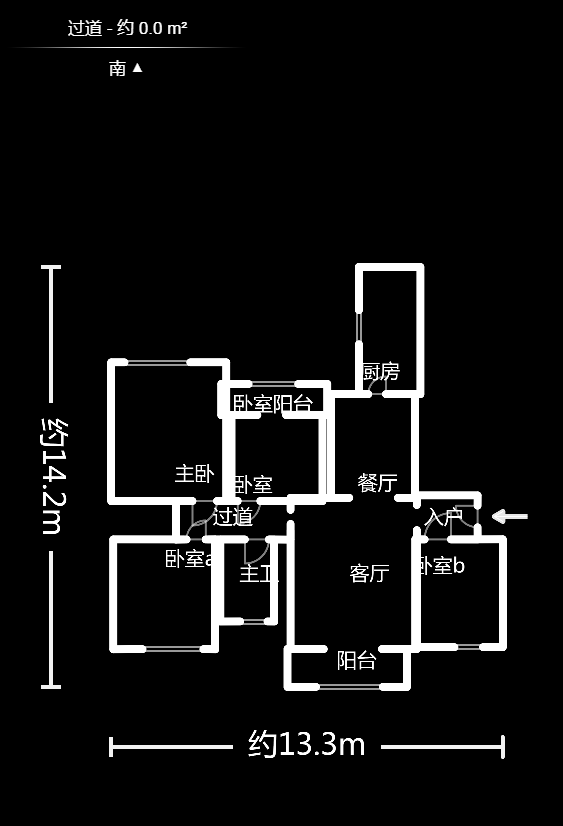 花样年华  4室2厅1卫   66.80万户型图