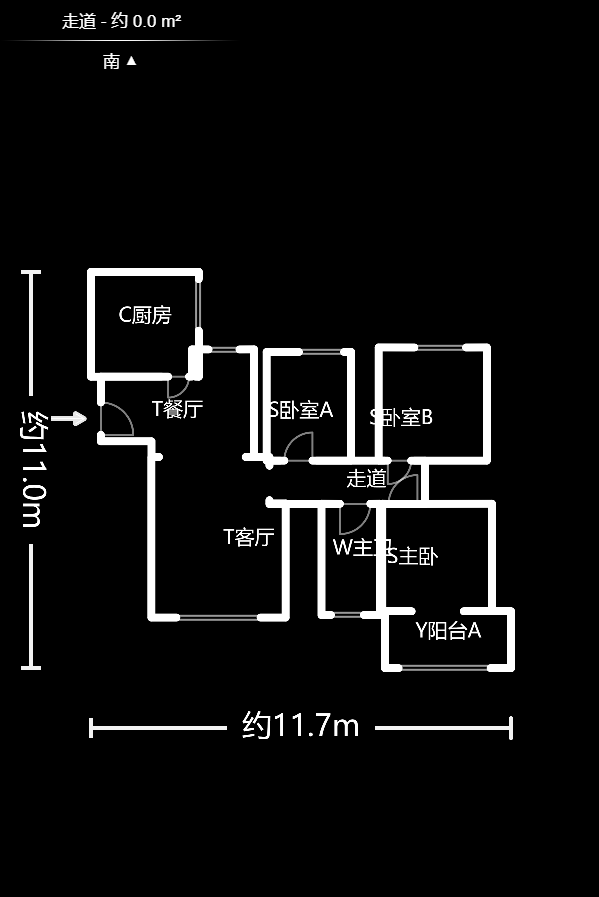 英郡年华  3室2厅2卫    116.0万户型图