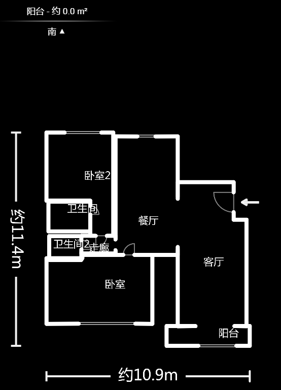 丁家高层公寓（领尚公寓）  3室2厅1卫   48.00万户型图