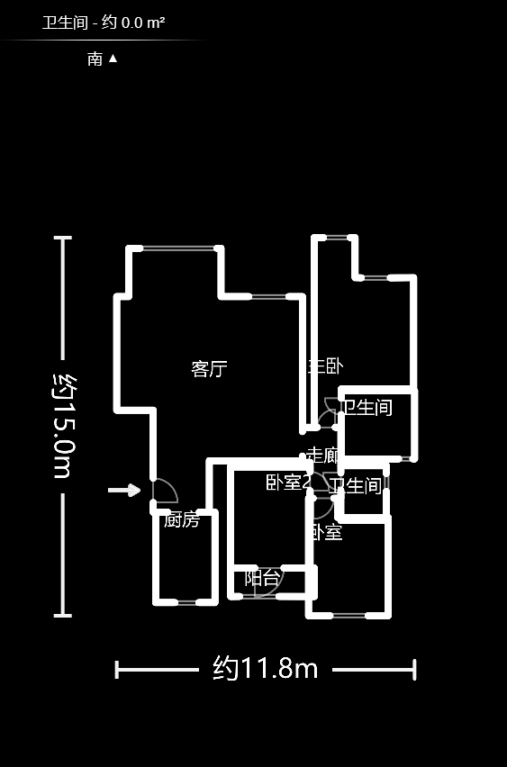 中交中央公園D2區(qū)  4室2廳2衛(wèi)    180.0萬(wàn)戶型圖