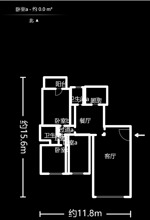 鑫天山城明珠  3室2厅2卫   88.00万户型图