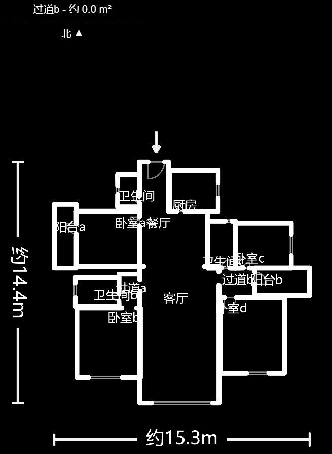 鑫天山城明珠 4室2厅1卫 83.0万 鑫天山城明珠 4室2厅1卫 83.0万户型图