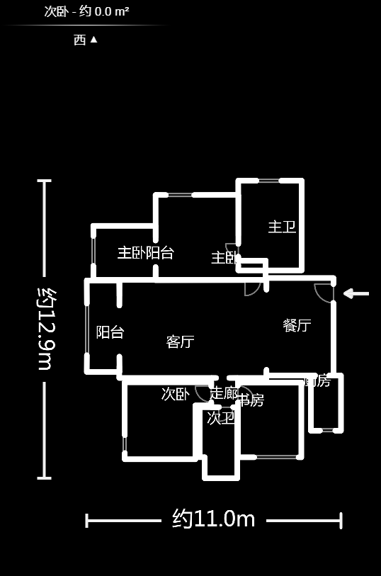 幸福里润城（幸福里二期）  3室2厅2卫   95.00万户型图