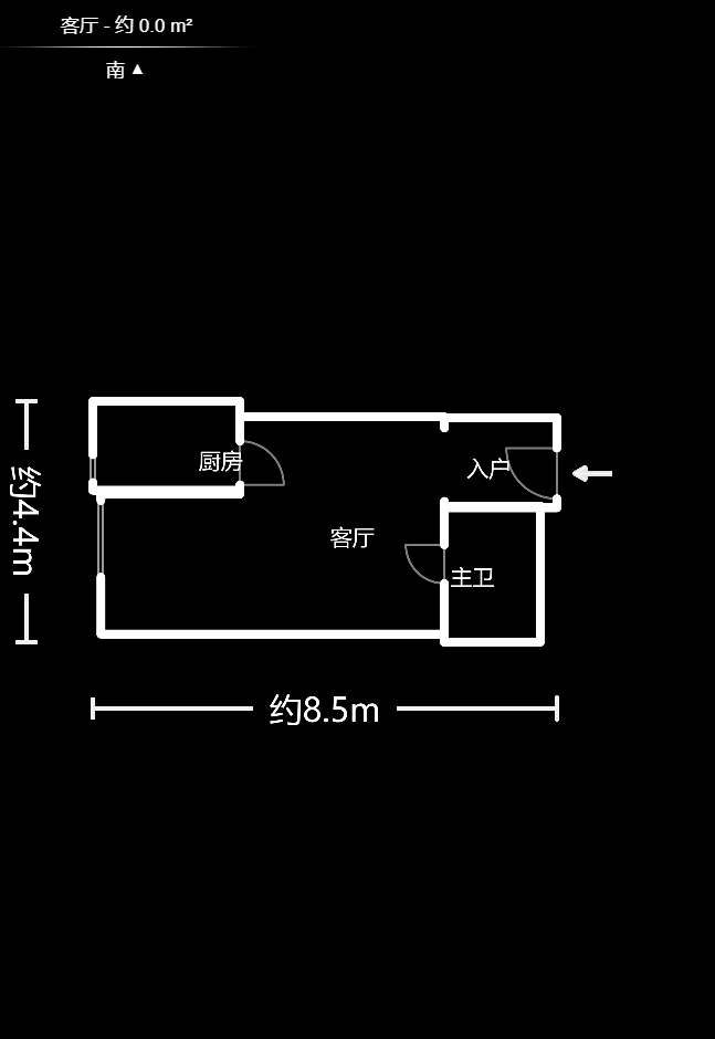 瑞安大厦  1室1厅1卫   38.00万户型图