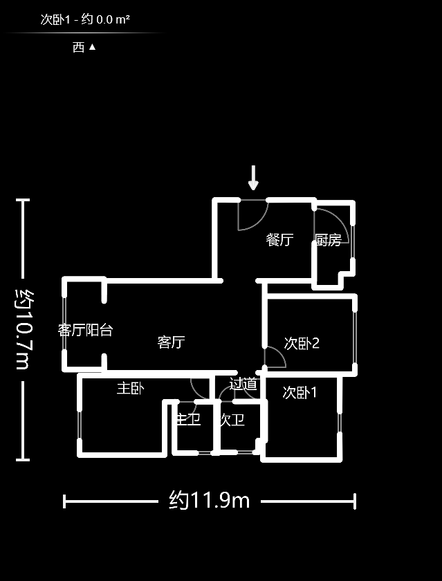 中交里城  3室2厅1卫    130.0万户型图