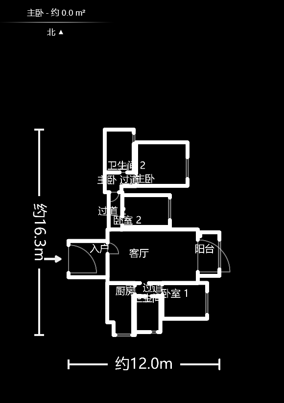 湘江世纪城临江苑  3室2厅2卫    152.48万户型图