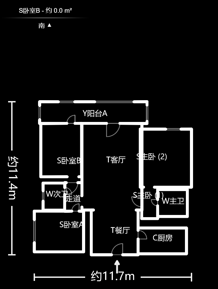 德润小区（丰升德润小区）  3室2厅2卫    152.0万户型图