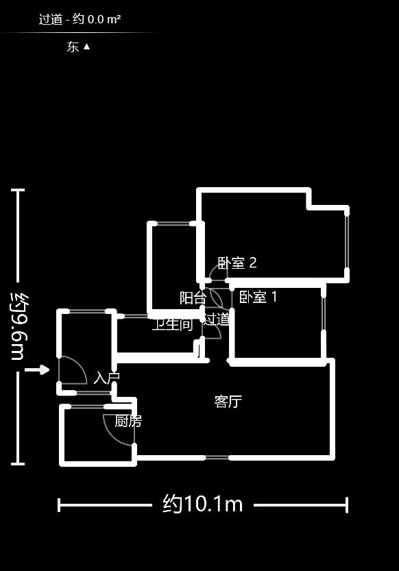 山语城二期  3室2厅1卫    81.0万户型图