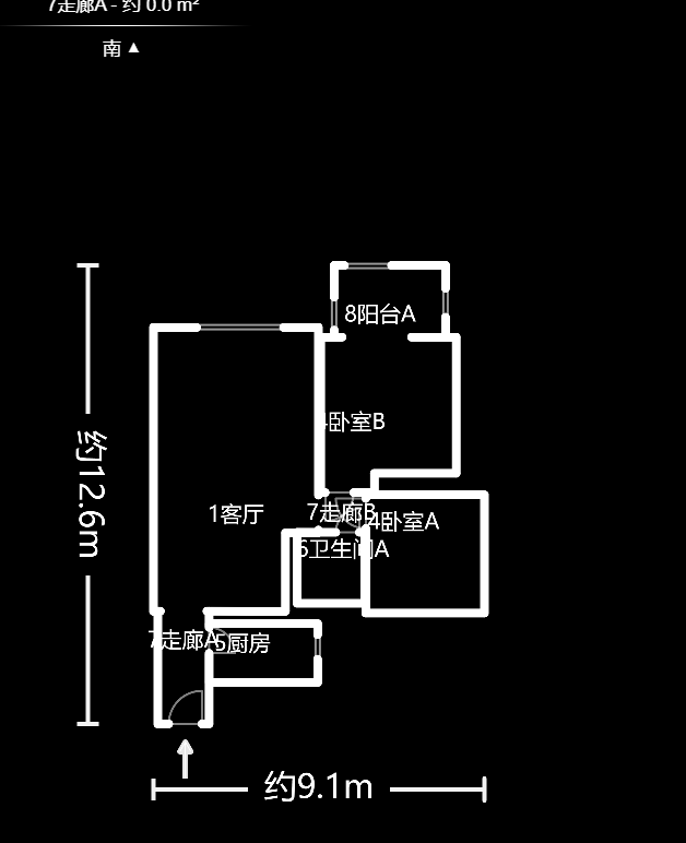 金土地第一湾  2室2厅1卫   90.00万户型图