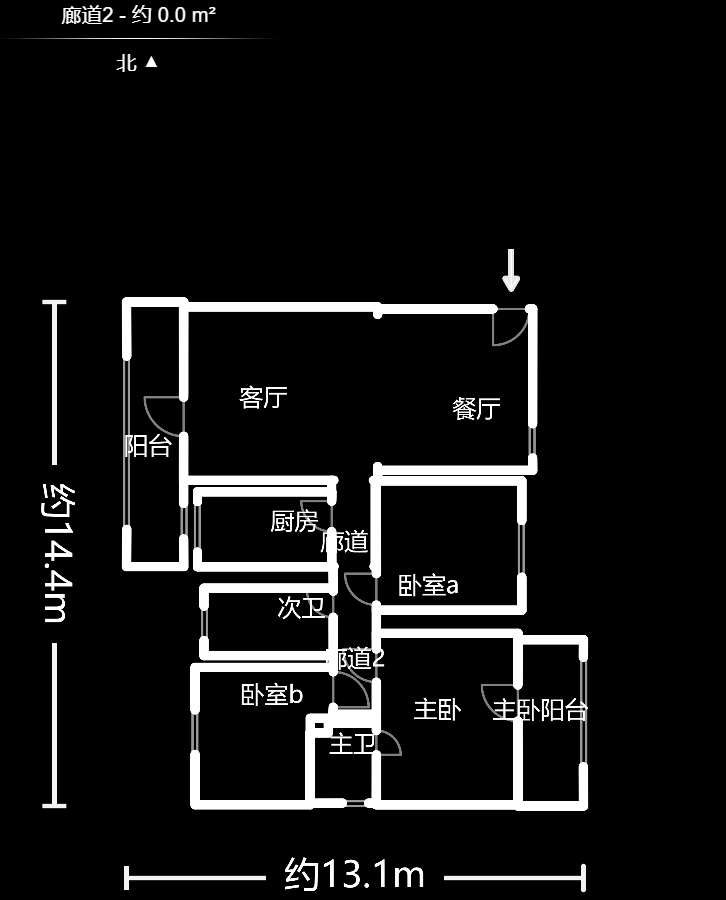 麓谷加州陽(yáng)光  3室2廳2衛(wèi)    115.0萬(wàn)戶(hù)型圖