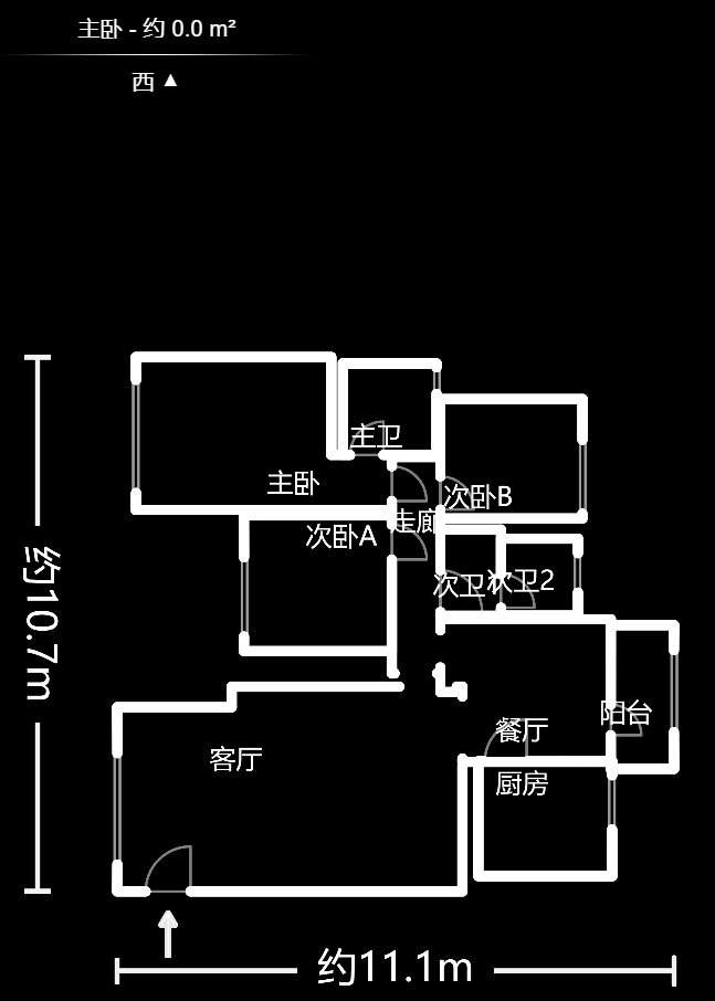 松雅湖畔  3室2厅2卫   68.00万户型图