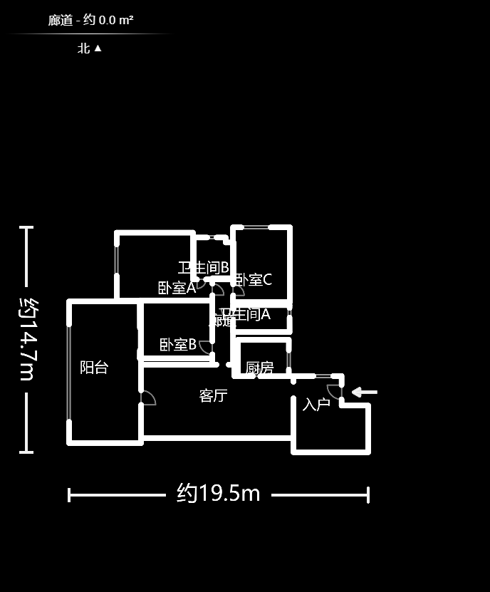 荣悦台  3室2厅1卫   200.00万户型图