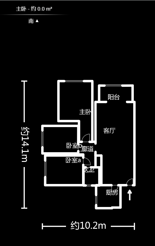 麓谷星辰  3室2厅1卫   111.80万户型图
