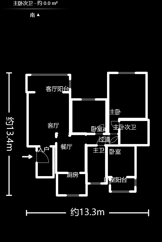 丰源国际  3室2厅1卫   78.80万户型图