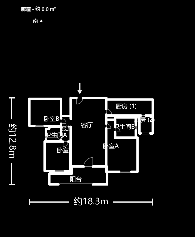 荣悦台  3室2厅2卫   160.00万户型图