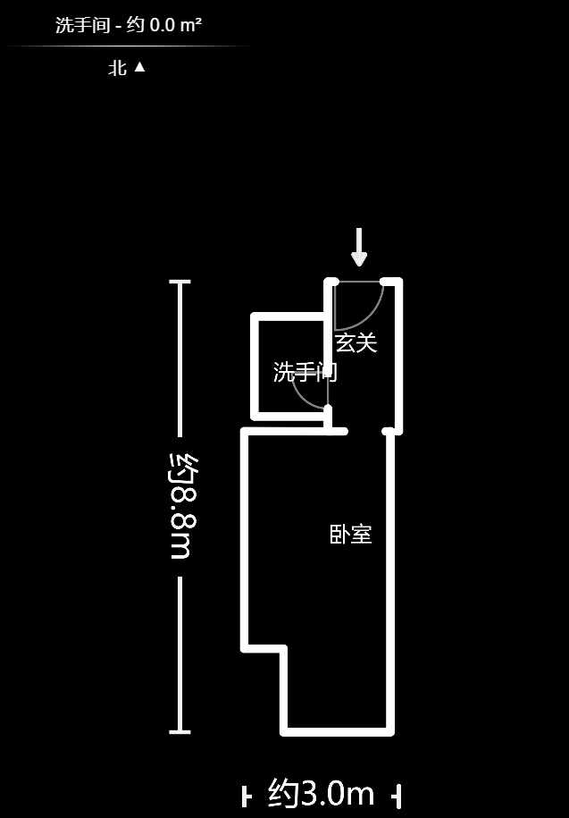 建安像素匯  1室1廳1衛(wèi)    18.0萬戶型圖