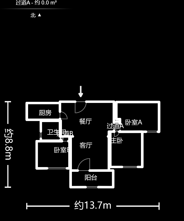 北京御园一二期（国泰嘉园）  3室2厅1卫   173.60万户型图