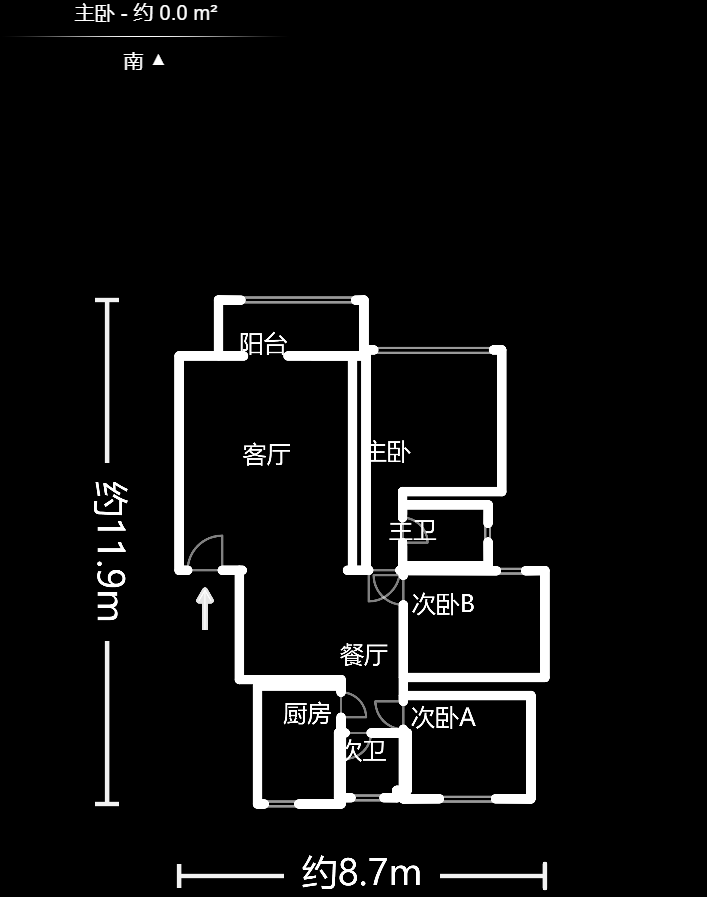 幸福洋房  3室2厅2卫   51.80万户型图