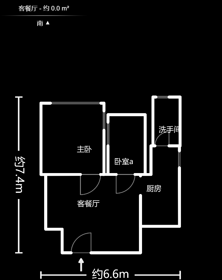 翡翠华庭  2室1厅1卫   42.80万户型图