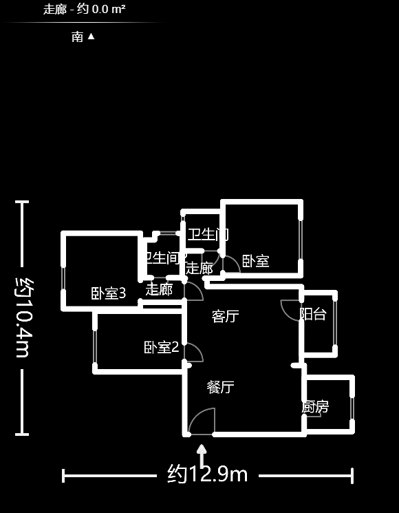 东方美地  3室2厅1卫    86.8万户型图