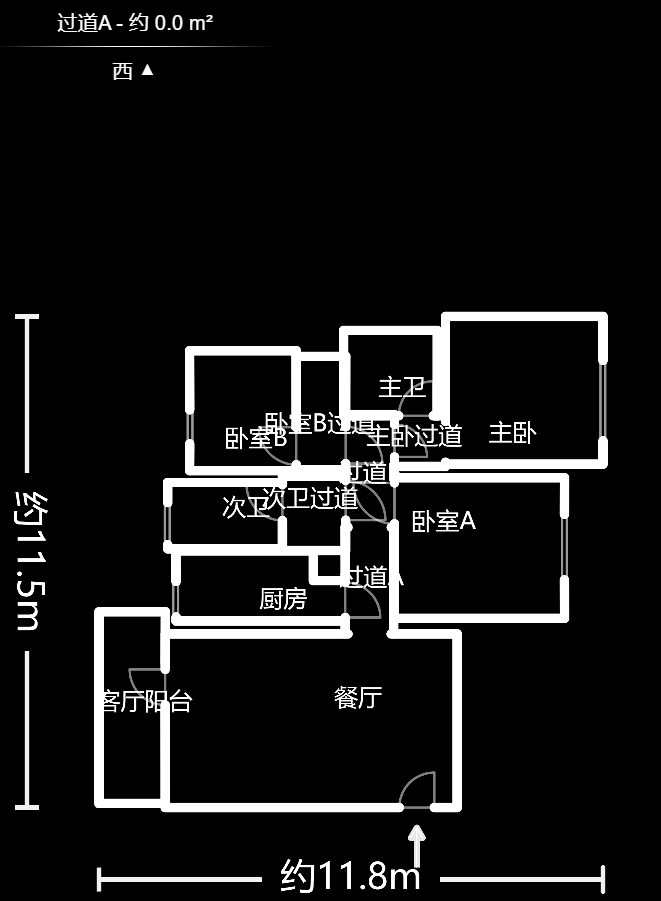 保利西海岸B区  3室2厅2卫   160.00万户型图