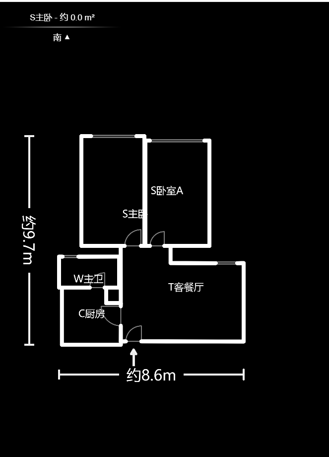 天凯东苑  2室1厅1卫   70.00万户型图