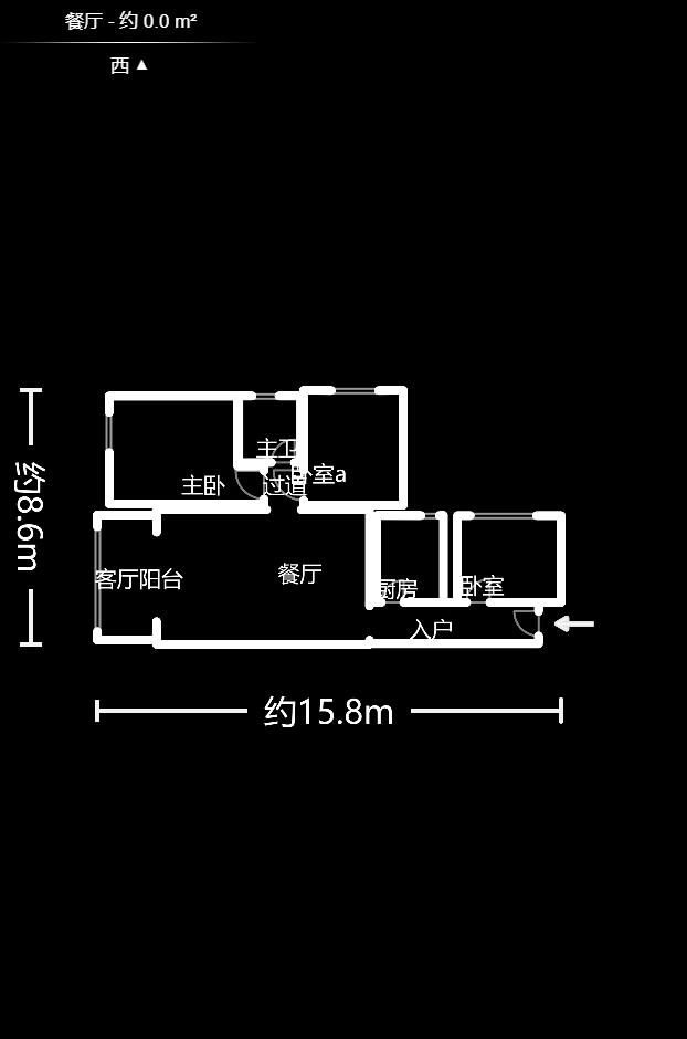 盛地尊域  3室2厅1卫   53.80万户型图