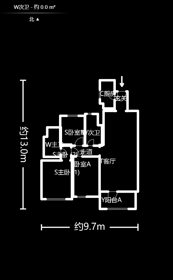 旭辉国际广场（永升商业广场）  3室2厅1卫    165.0万户型图